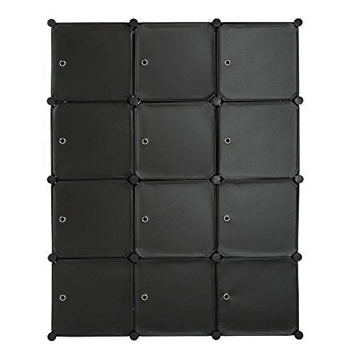TecTake Steckregal Kleiderschrank Schrank Regal Kunststoff schwarz - 4
