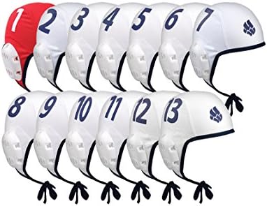 Waterpolo Set 13 Caps Set, White, One Size