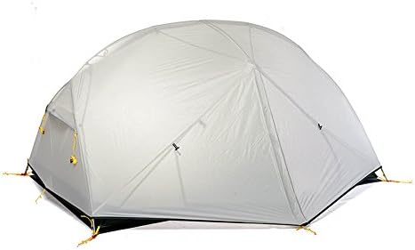 QFFL zhangpeng Tent Layer Rainstorm Three Season Aluminum Pole Tent Double Outdoor Camping Hiking Camping Tent 3 Color Optional Tunnel Tents (Color : White)