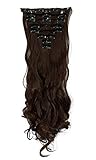 8 Piece 18 Cilps Clip in Hair Extensions Full Head 17 inches Curly Hair Extension