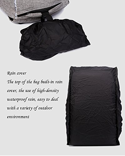 DOXUNGO Unisex USB Charging Port  44 11 26cm  Laptop Backpack College Backpack Briefcase Bag Backpack Business Bag  anti-theft   Schwarz 