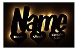 Als Namensschild Geschenk für die Geschwister Kinder Eltern oder als Accessoires Babylampe für das Babyzimmer & Kinderzimmer verwendbar