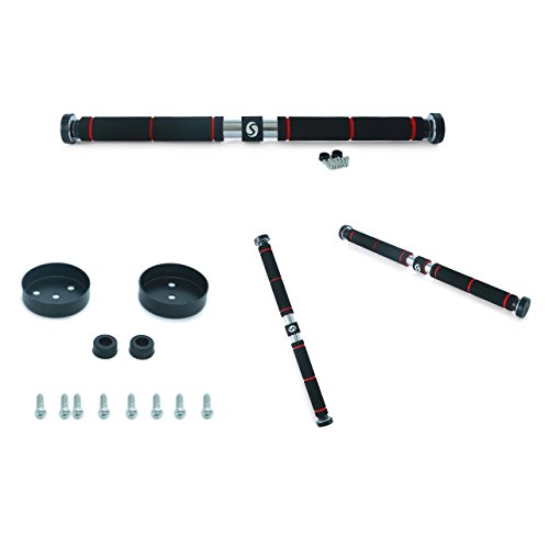 AUSGEZEICHNET: Profi Klimmzugstange „Powerful“ von Sportastisch :: speziell verstärkter Stahl und extra breite Griffzonen :: Profi-Drehmechanismus :: Ideal für Türrahmen 63 – 100 cm ::belastbar bis 350kg :: schnell aufgebaut, ohne Schrauben:: perfekt für Klimmzugtraining zu Hause :: Kostenloser BONUS: exklusives eBook „Klimmzugtraining“ :: optimal mit der Premium Klimmzughilfe PullHard erweiterbar :: inklusive 3 Jahren Sportastisch Produktgarantie - 7