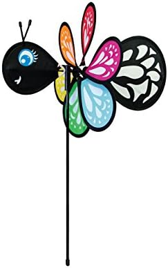 In the Breeze Baby Bug Butterfly Wind Spinner - Silk Screened Details - Fun Spinner for your Flower Pot's, Garden and Yard