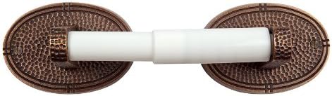The Copper Factory CF175AN Solid Copper Toilet Tissue Holder with Oval Backplates, Antique Copper by The Copper Factory
