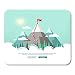 Produktbild Mouse Pads Reach Goal Landscape with Flag on The Mountain Success in Flat Climb Mouse Pad for notebooks,Desktop Computers mats 7.08 (Lx 8.66 (W) inch Office Supplies