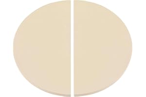 Dellonda Kamado Half-moon Ceramic Heat Deflector Plates 15" - Set of 2 - DG185