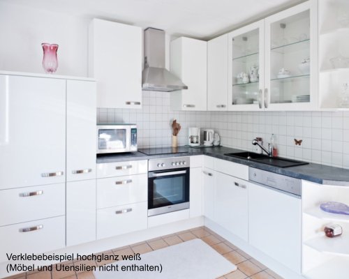 Premium Möbelfolie Hochglanz – Gelb – 1 Meter x 63 cm (Rollenware am Stück) und Bastelfolie 32 Farben – verschiedene Größen – Küchenfolie – Klebefolie für Möbel, Türen selbstklebende Folie Küche, Meterware - 3