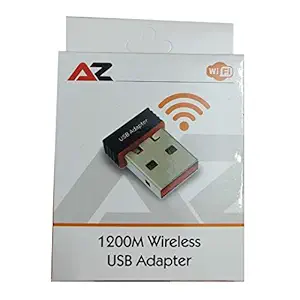 StoreIN 1200Mbps Wireless Dongle Network Card USB LAN WiFi Adapter Receiver USB Dongle Wireless Receiver Network Card for PC/Laptop (White)