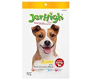 JerHigh Liver Stick Dog Treat, 70GMS (Pack of 6 (70gms x 6))