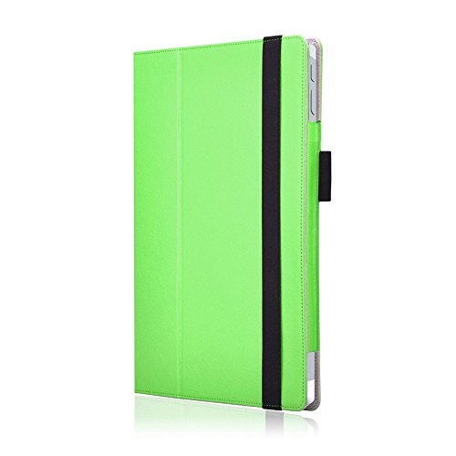 Tasche für Microsoft Surface 3 mit praktischer Stand Funktion aus robustem Kunstleder kombiniert Schutz und Design für Ihr Microsoft Surface 3 Hülle Cover Case Grün von UC Express® - 5
