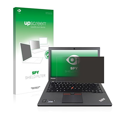 upscreen Spy Shield Filter Blickschutzfilter Lenovo ThinkPad X250 Non-Touch - Blickschutz, Sichtschutz, Kratzfest, Blendschutz, Made in Germany