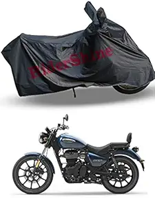 RiderShine 100% Dustproof-UV Protection Bike Body Cover for Royal Enfield Meteor 350 Black