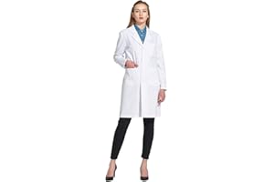 Icertag Blouse de Laboratoire, Blouse de médecin, Blouse de médecin pour Femme, Blouse Blanche pour Femme, Adaptée aux étudiants, Laboratoire Scientifique, Infirmière, Cosplay, Blouse Cotton