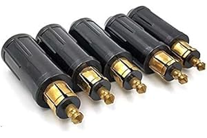 IMESTOU Enchufes Macho DIN Hella 12V Adaptador de Encendedor Compatible con Motos de Enchufe Europeo