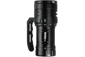 Wurkkos DL06 Lampe de plongée 15 000 lumens - Rechargeable - 6 LED XHP50.2 - Lampe de poche sous-marine puissante avec chargeur - Port de charge USB-C intégré - 3 blocs d'alimentation de 5000 mAh