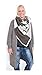 Produktbild XXL oversize Trend Fashion Mode Kuschelschal Knitwear Strickschal Schal Stola Wraps Plaid Sterne Stars offwhite braun caramel casual boho