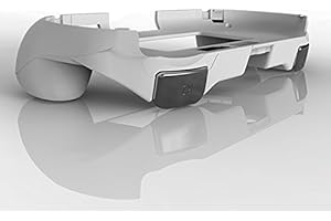 Perfect Part Hand Grip Handle Joypad Stand Case with L2 R2 Trigger Button for PSV 2000 PSV2000 PS VITA 2000 Slim Game Console (White)