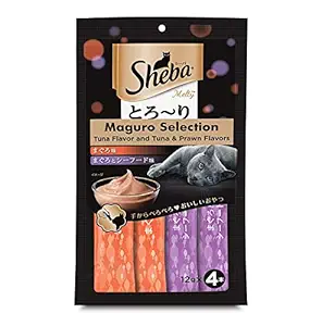 Sheba Melty Premium Creamy Treats for Cats Tuna & Tuna Seafood, 48 g (Pack of 3)