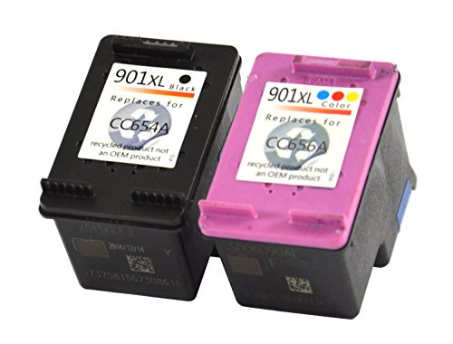 2 Druckerpatronen kompatibel für HP 901XL black + color - 2