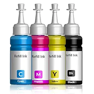 Ink-Well -4 Colors Set Compatiable Ink with L800 / L1800/L805/L850/L810 Printer