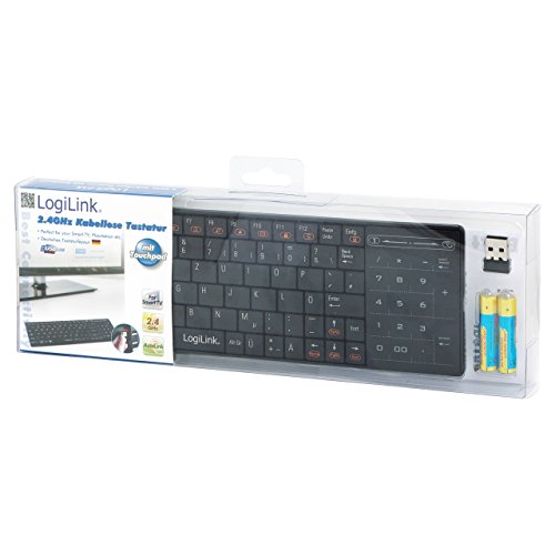 LogiLink ID0106 Kabellose Tastertur mit touchpad, mit USB Dongle, AUTOLINK connection, schwarz, auch für Smart TV - 4