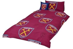 WEST HAM UNITED FC West Ham United F.C. Single Duvet Set Official Merchandise