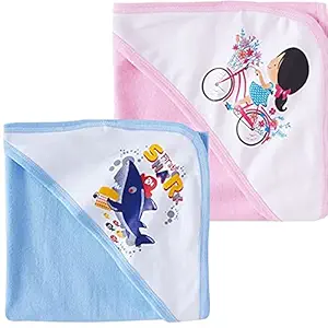 Tiny Souls 0-9 Months Unisex New Born Baby Boys and Baby Girls Cap Towel for Wrapping/Swaddling | Pack of 1 | Colour May Vary (1)