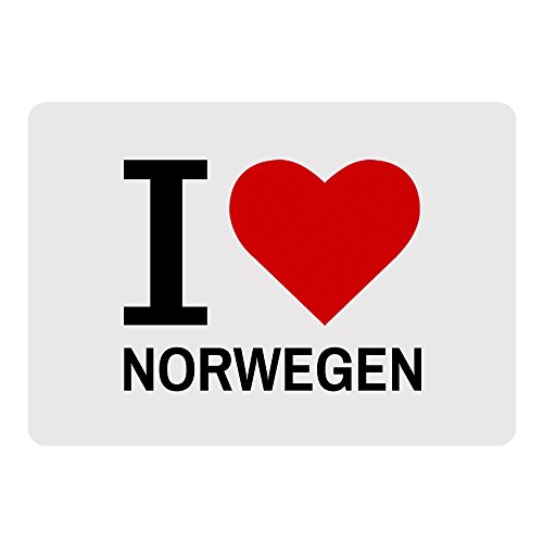 Preisvergleich Produktbild Mousepad Classic I Love Norwegen weiß