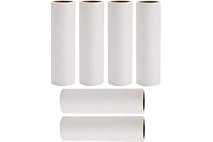 Tahbarshi 6 Pezzi Ricariche Rullo Levapelucchi Adesivo per Rimuovere Pelucchi, Polvere, Detriti, Peli Animali Cane e Gatto da Vestiti Mobili Tappeti, Grande 16 cm, 360 Fogli