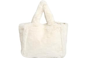 Ulisty Damen Herbst Winter Groß Plüsch Tragetasche Flauschig Henkeltasche Hobo-Tasche Handtasche beige