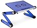 Produktbild Lavolta Notebook Laptop Ständer Tisch Kühler - 2 Lüfter - Aluminium - Ausklappbare Ebenen - Blau