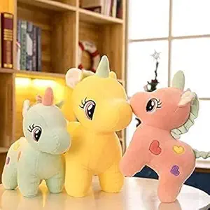 Lavanya Enterprises-Soft Toy 3 Unicorn Soft Toy for Gift/Birthday Gift/Wedding Gift etc. Hugable Lovable Plush Stuffed Toy for Babies and Kids