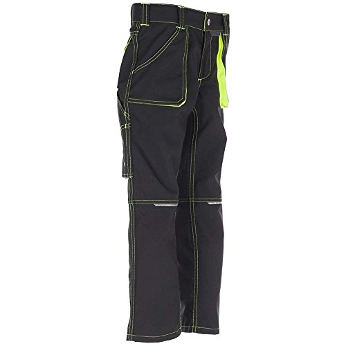 Planam Bundhose Junior, größe 170 / 176, anthrazit / gelb / mehrfarbig, 6110170 - 2