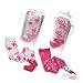 Infant Baby girl Flower cotton stone tights Soft Touch Party (6-12 months, White/baby pink sole)