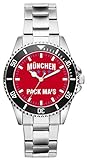 München Bayern Geschenk Artikel Idee Fan Uhr 6039
