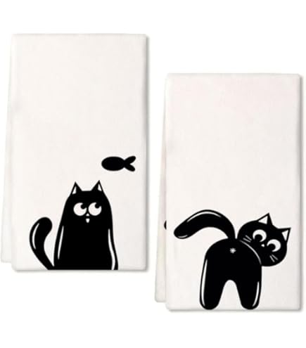 Torchons De Cuisine Super Absorbants, 66 X 40,6 Cm, Motif Chats