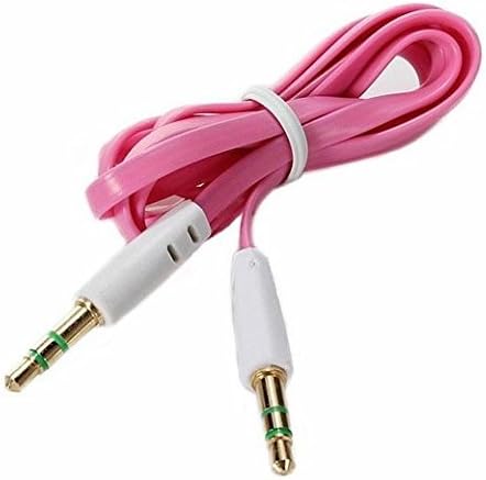 JM Flat Aux Audio Cable with 3.5 mm Male to Male Connectors