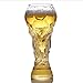 Produktbild Hrtc Bierkrug Glastasse, 2018 Russland FIFA WM-Pokal Einzigartiges Design Kristall Pokal Hohe Borosilikatglas Trophäe Form-Whiskey Wein Saft Fußballfans Party, Geschenk Boxed (450ML)