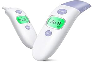 Generic Thermomètre frontal infrarouge Thermomètre numérique pour bébé Thermomètre sans contact pour enfants et adultes Obtenez des lectures instantanées et précises. jaune