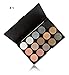 LyDia® 15 COLOURS EYESHADOW PALETTE Matte n Shimmer Smokey Eye Effect Neutral Nude/White Highlight/Brown/Black/Orange/Silver Grey/Chocolate/Golden #1 (15 colours eyeshadow #1)