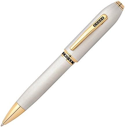 Cross Peerless 125 Ballpoint Pen - Medalist Platinum & Gold Trim