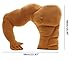 Drasawee 48cm/18" Strong Muscle One-Arm Boy Friend Cushion Body Pillow Doll PP Stuffed Bolster Toy Perfect Gift for Girls Brown
