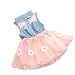 YOMIYOKA Baby Girls 6 Months - 3 Years Flower Wedding Princess Bowknot Party Dress (3 Years, Pink)