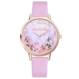 Lazzgirl FanFeeDa Lässige Mode Quarzgürteluhr für Damen(Weiß, Rosenrot, Himmelblau, Braun, Schwarzes, Grau, Blau Rosa Wassermelonenrot, Kaffee)