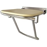Zethome Disabled Shower Seat Plastic Bathroom Seat Stainless Foldable Shower Stool