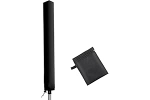 Bubuny Schutzhülle für Wäscheschirme mit Reißverschluss, 168x16x16cm Wäschespinne Abdeckplane mit Wasserdichtem Reißverschluss und Kordelzug Wetterfest, Sonnenschirmen geeignet, Schutzhuelle