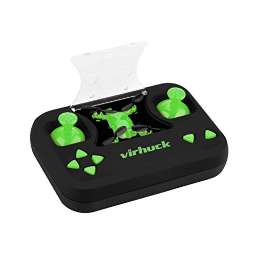 Virhuck Volar-360 MINI Drone Christmas Gifts Presents, 2.4G 4CH 6Axis Gyro Headless Mode, Multicolor LED Lights, One Key Return Mode Mini Drone RC Quadcopter Helicopter - Green