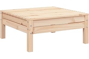 vidaXL Gartenhocker, Hocker mit Latten-Design, Fußhocker für Garten Terrasse, Garten Ottomane Sitzhocker Couchtisch, Massivholz Kiefer