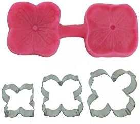 Blossom Sugar Art Hydrangea Multi Set Silicone Mould & 3 Cutter Set Combo